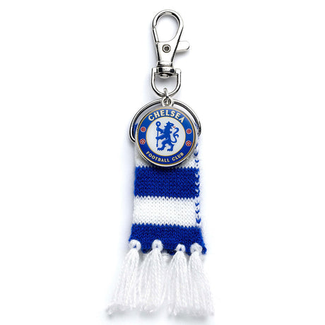 Chelsea FC Blue Bar Scarf Bag Charm: 2 Keyrings By Chelsea