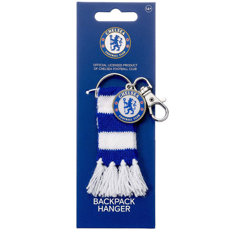 Chelsea FC Blue Bar Scarf Bag Charm: 3 Keyrings By Chelsea