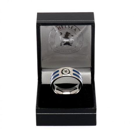Chelsea FC Colour Stripe Ring Large: 3 - Jewellery By Chelsea