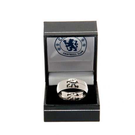 Chelsea FC Stainless Steel Cut Out Ring: 1 - Jewellery By Chelsea
