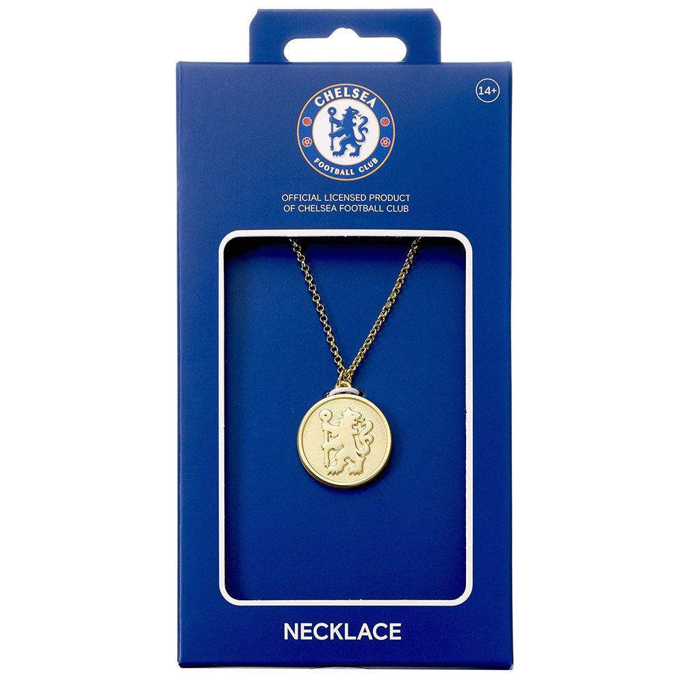 Chelsea FC Gold Finish Crest Necklace: 4 - Necklaces By Chelsea