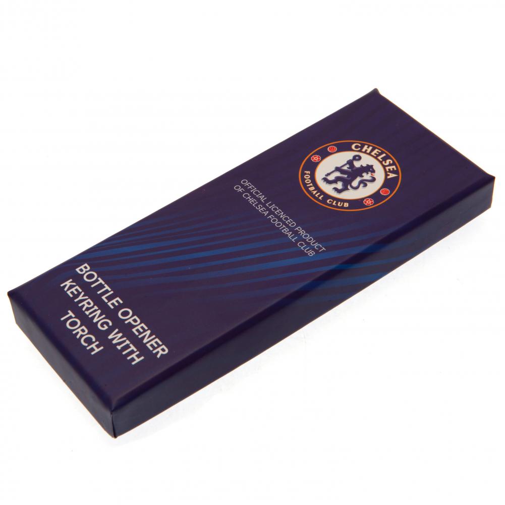 Chelsea FC Keyring Torch Bottle Opener: 4 - Keyrings By Chelsea