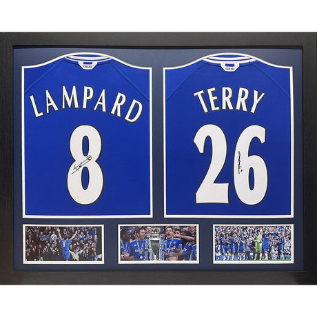 Chelsea FC Lampard & Terry Signed Shirts (Dual Framed): 1 Signed Memorabilia By Chelsea