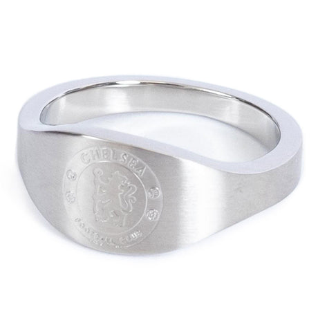 Chelsea FC Oval Crest Stainless Steel Ring: 3 - Jewellery By Chelsea