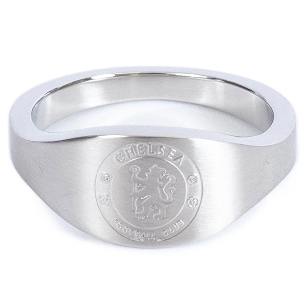 Chelsea FC Oval Crest Stainless Steel Ring: 2 - Jewellery By Chelsea