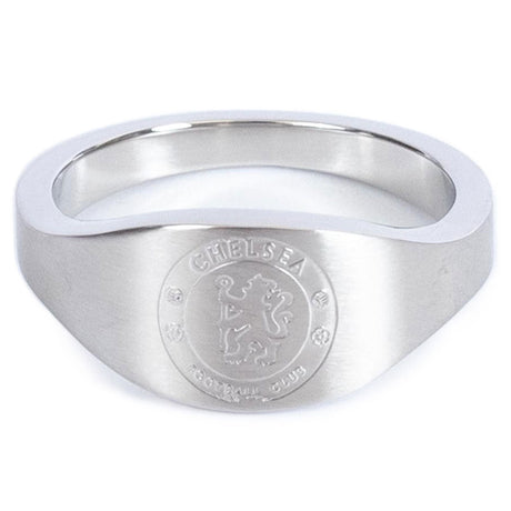 Chelsea FC Oval Crest Stainless Steel Ring: 2 - Jewellery By Chelsea