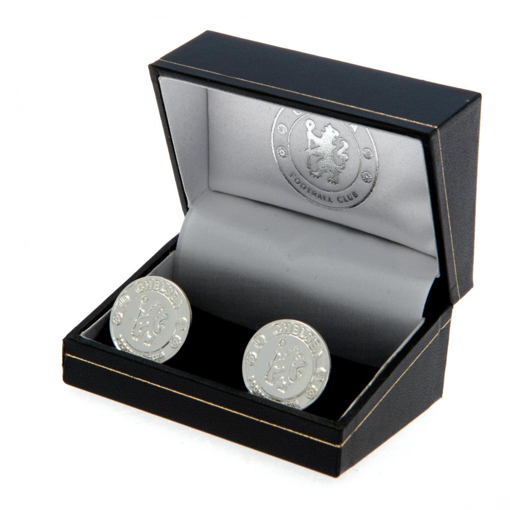 Chelsea FC Silver Plated Formed Cufflinks: 1 - Cufflinks & Tie Slides By Chelsea