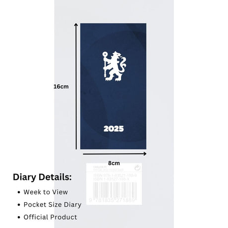 Chelsea FC Slim Diary 2025: 3 - Diaries By Chelsea
