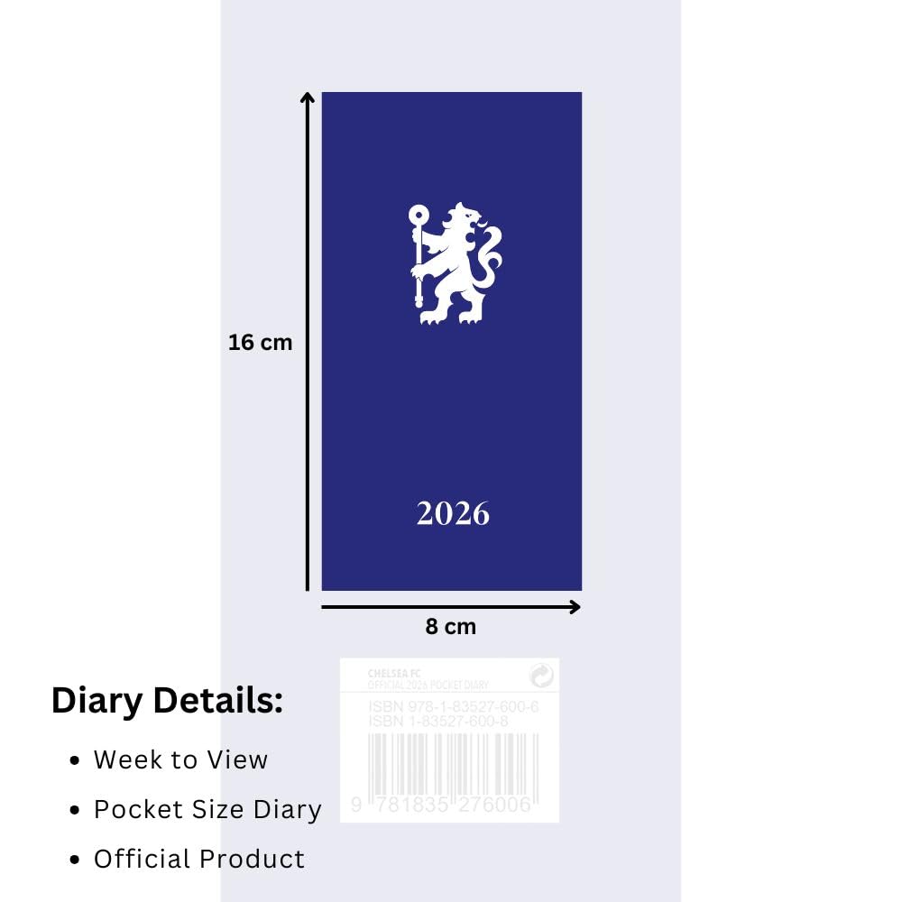 Chelsea FC Slim Diary 2026: 4 - Diaries By Chelsea