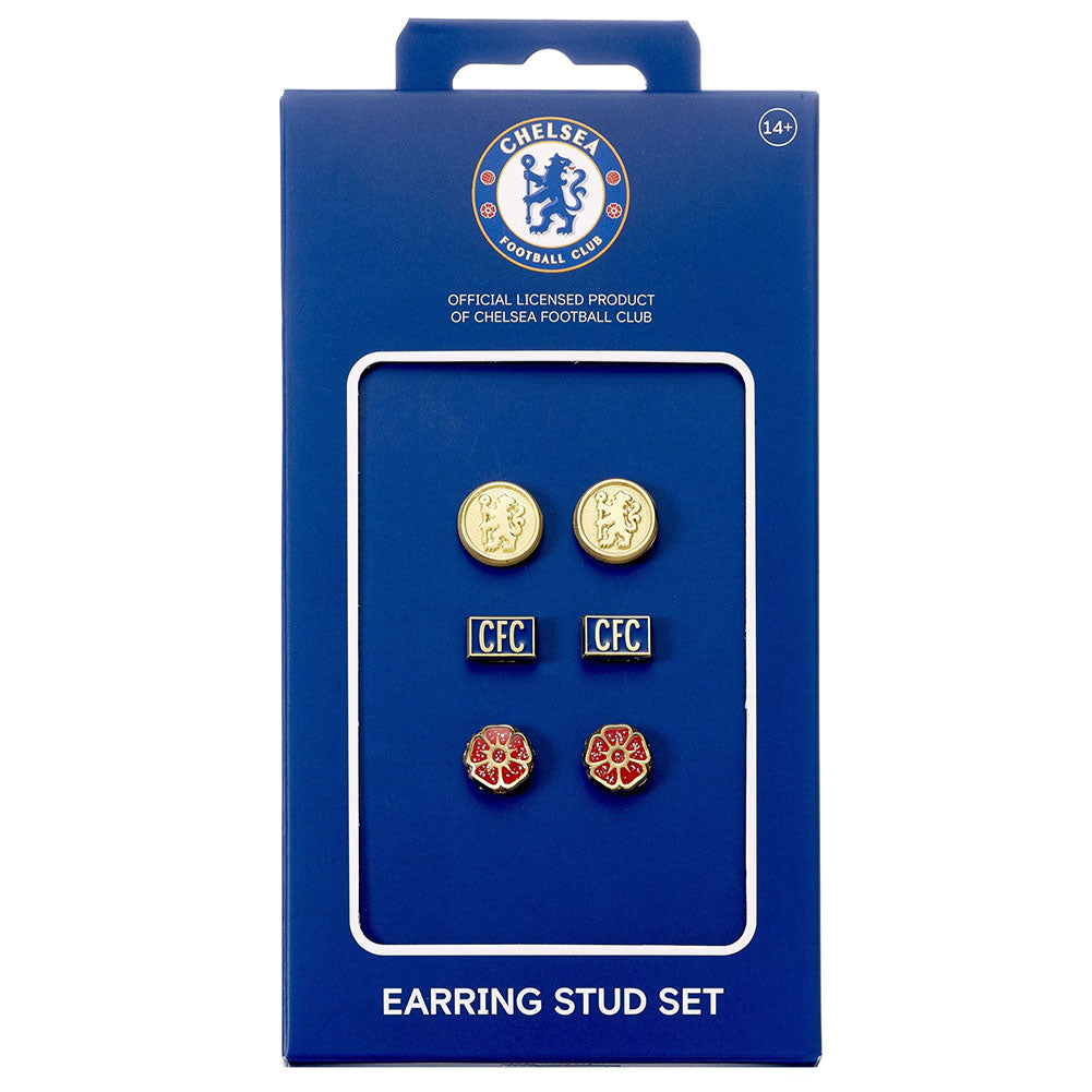 Chelsea FC Stud Earring Set: 4 Earrings By Chelsea