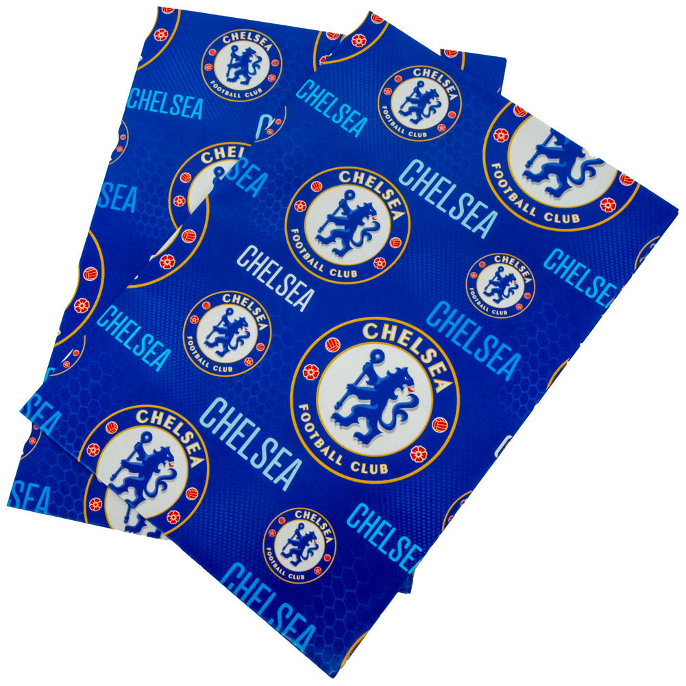 Chelsea FC Text Gift Wrap: 2 Gift Wrap & Bags By Chelsea