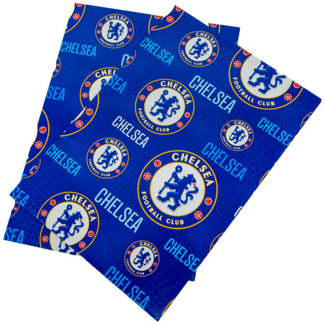 Chelsea FC Text Gift Wrap: 2 Gift Wrap & Bags By Chelsea