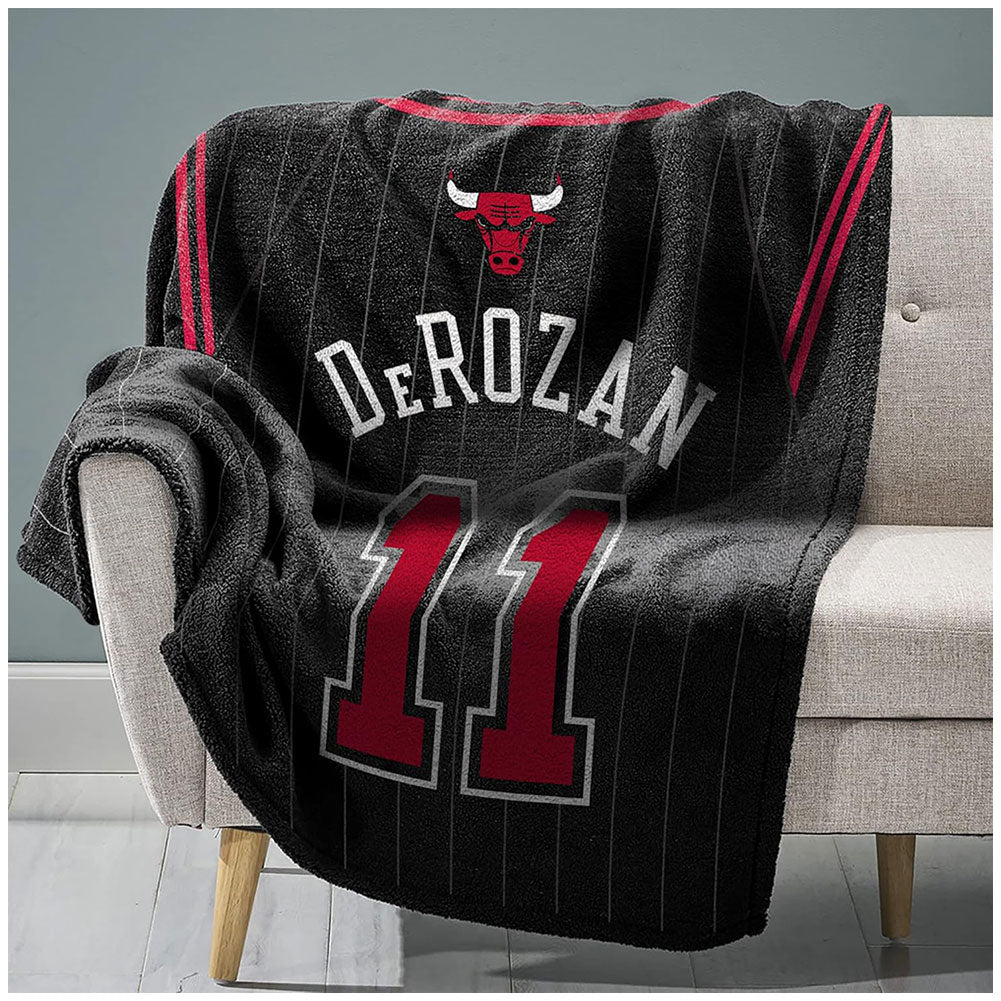 Chicago Bulls De Rozan Luxury Throw Blanket: 1 - Blankets By American Sports