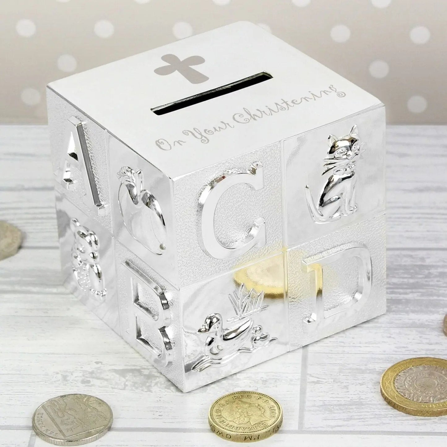 Christening ABC Money Box: 1 - Money Boxes By Gift Moments