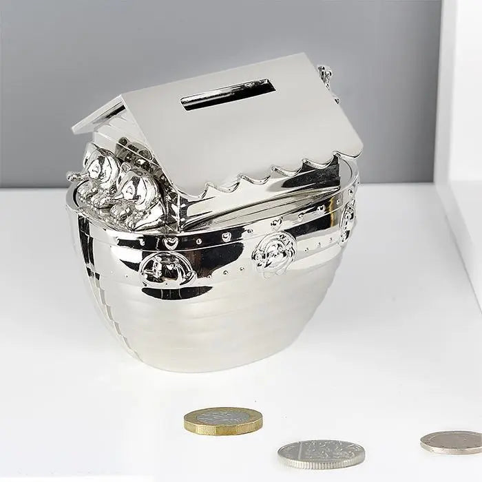 Christening Noahs Ark Money Box: 2 - Money Boxes By Gift Moments