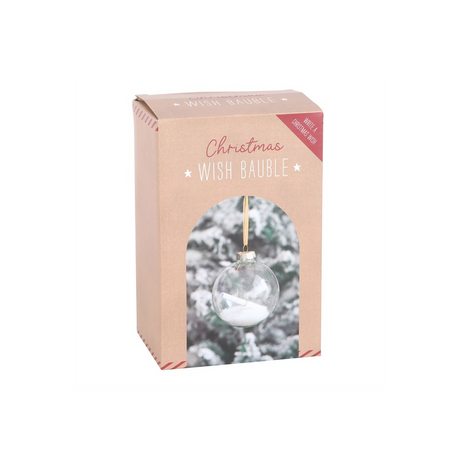 Glass Christmas Wish Bauble: 4 - Christmas Baubles By Gift Moments