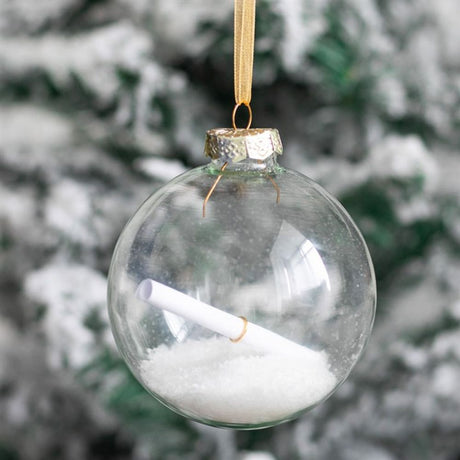 Glass Christmas Wish Bauble: 1 - Christmas Baubles By Gift Moments