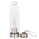 Clear Quartz Energising Glass Water Bottle: 3 - Water Bottles By Gift Moments