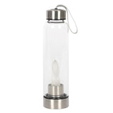 Clear Quartz Energising Glass Water Bottle: 1 - Water Bottles By Gift Moments