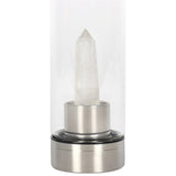 Clear Quartz Energising Glass Water Bottle: 2 - Water Bottles By Gift Moments