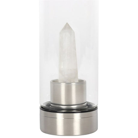 Clear Quartz Energising Glass Water Bottle: 2 - Water Bottles By Gift Moments