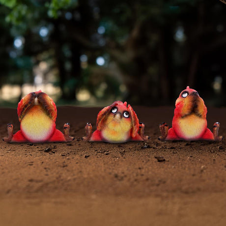 Comical Three Wise Bird Figurines: 1 - Figures & Collectables By Gift Moments