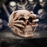 Cracked Decorative Resin Skull: 1 - Figurines Medium (15-29cm) By NN Designs