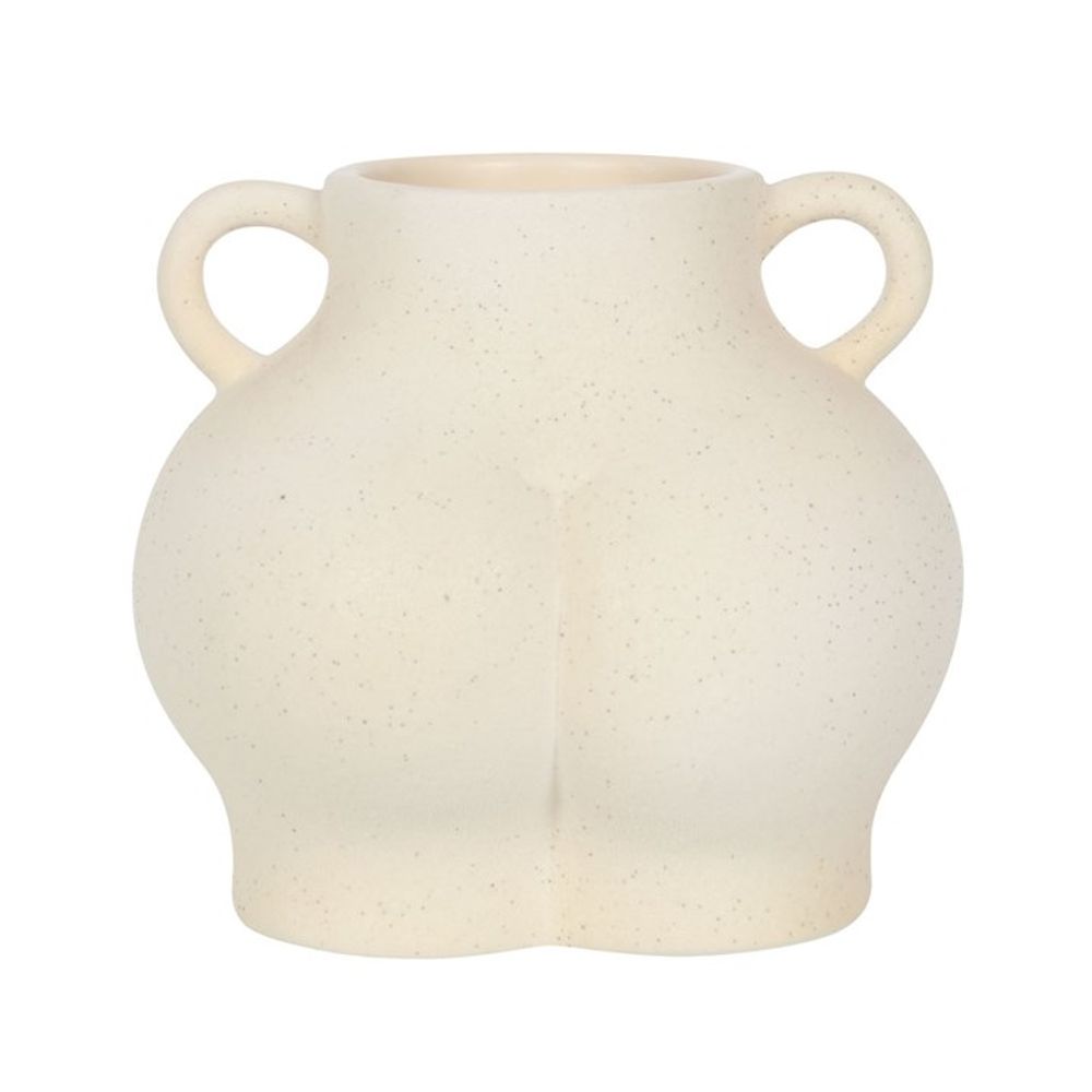 Cream Speckle Bum Plant Pot: 2 - Pots & Planters By Gift Moments