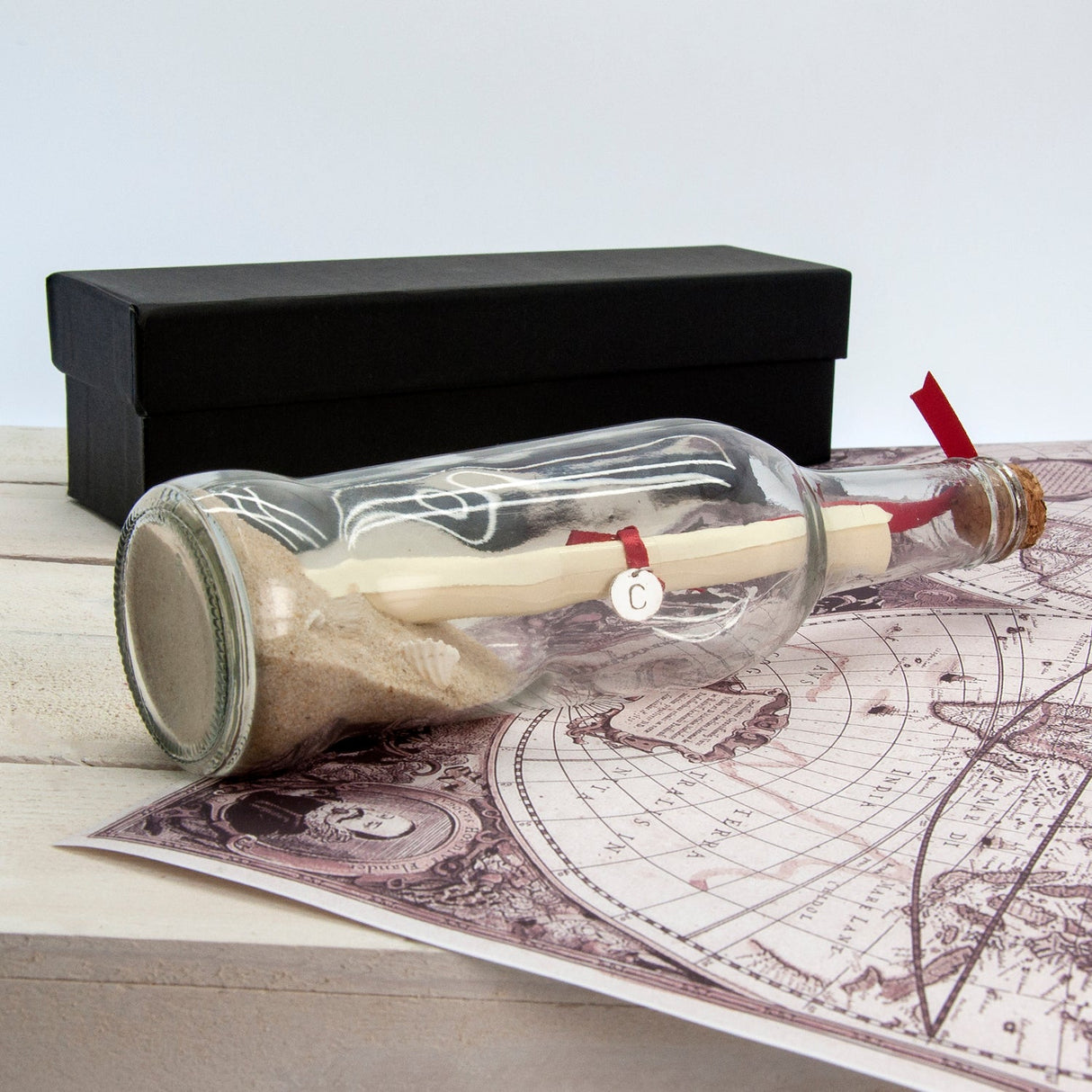 Create Your Own Message in a Bottle: 1 - Silver - Glass Novelty By Gift Moments