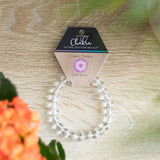 Crown Chakra Clear Quartz Gemstone Bracelet: 1 - Bracelets By Gift Moments