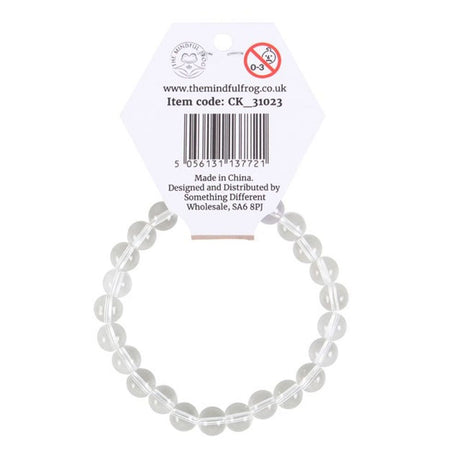 Crown Chakra Clear Quartz Gemstone Bracelet: 3 - Bracelets By Gift Moments