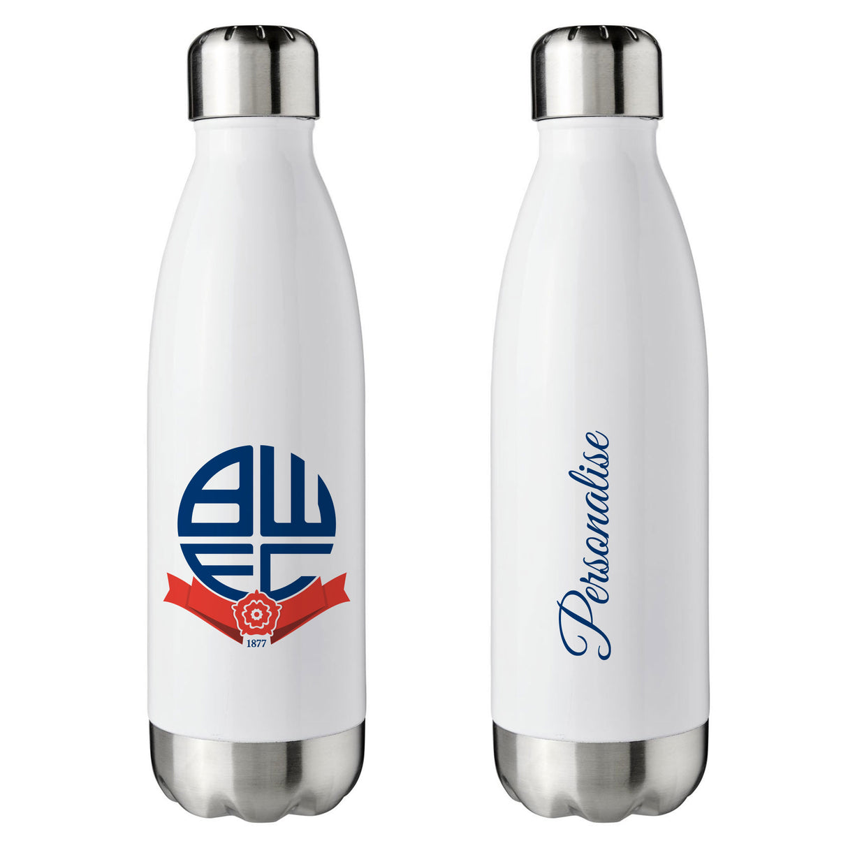 Personalised Bolton Wanderers FC Crest Insulated Water Bottle