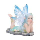 Amelia - Nature fairy figurine with clear blue wings
