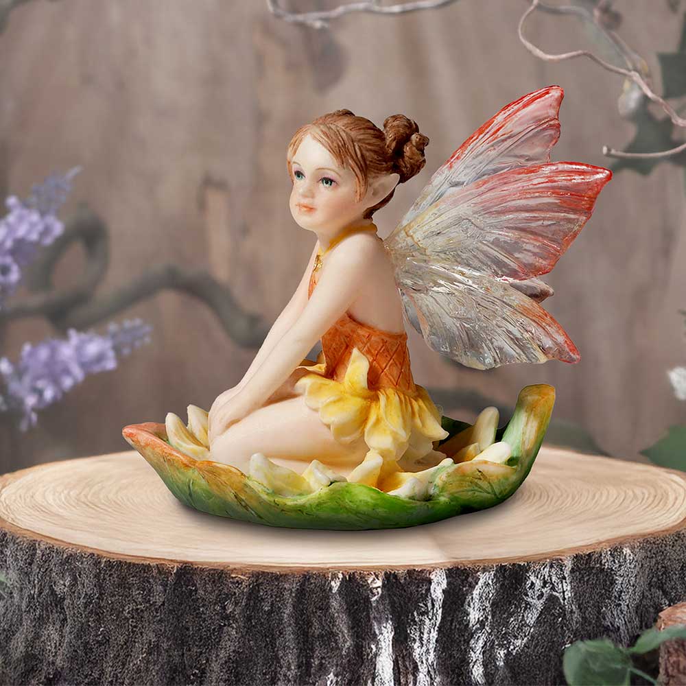 Olivia - Enchanted on Lily Pad Small Fairy Figurine