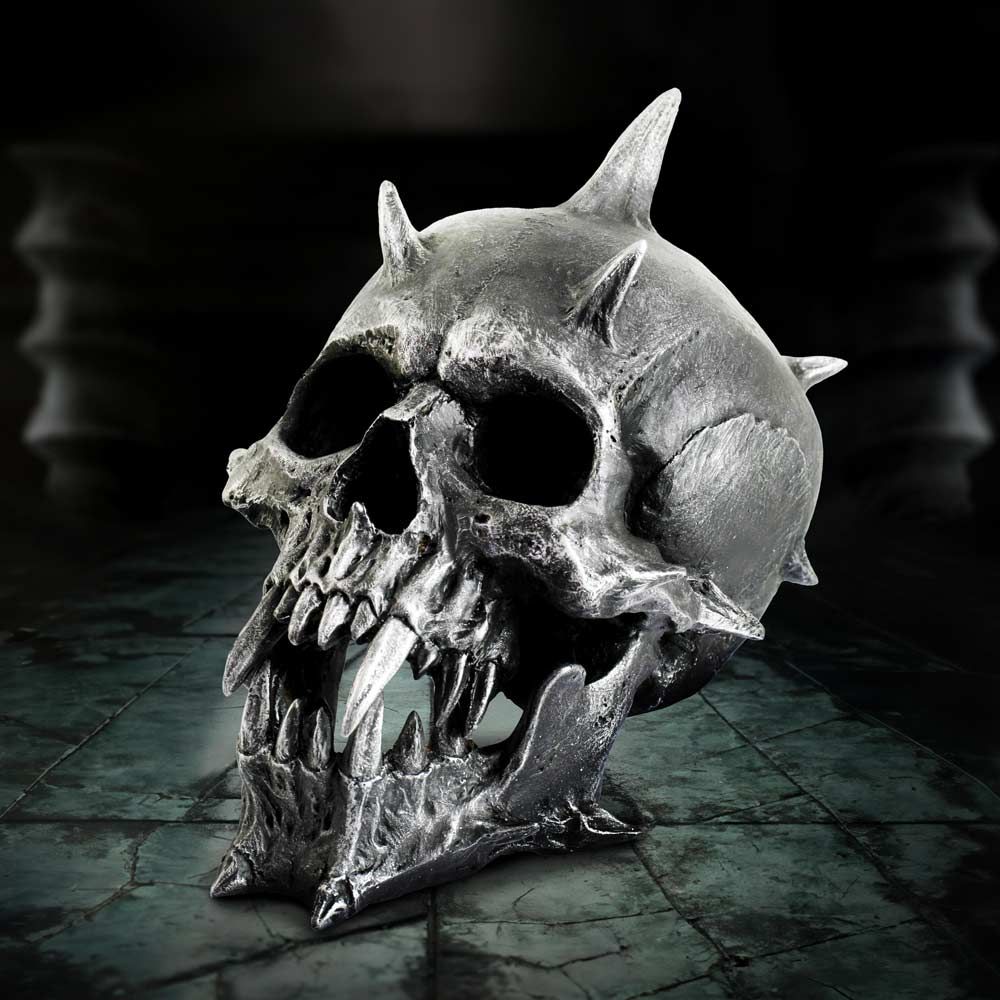 Iron Fang Spike Skull Figurine