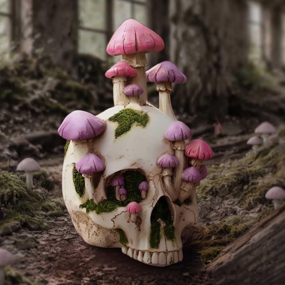 Sporebound Skull Figurine 29.5cm - Shop Figurines Medium (15-29cm) At Gift Moments - 1