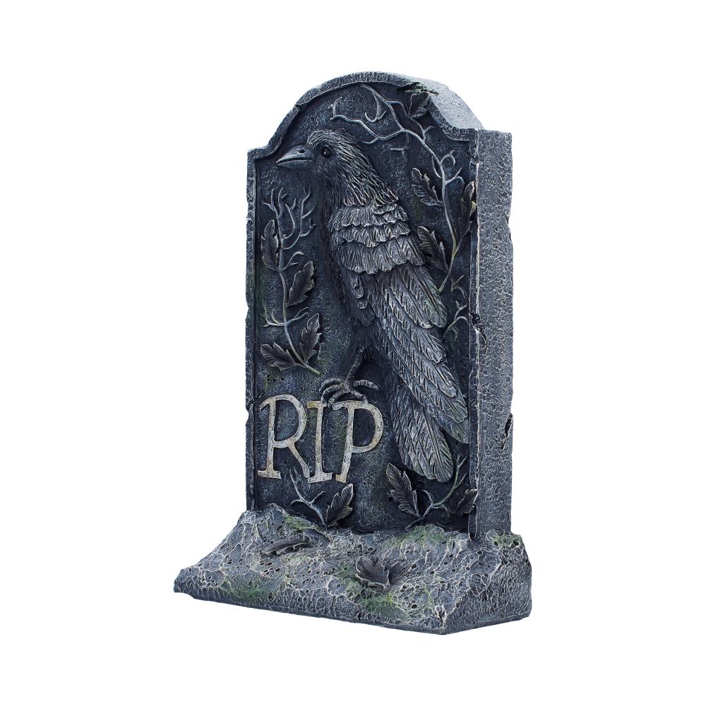 The Last Perch Gothic Raven Gravestone 25.3cm - Shop Figurines Medium (15-29cm) At Gift Moments - 3