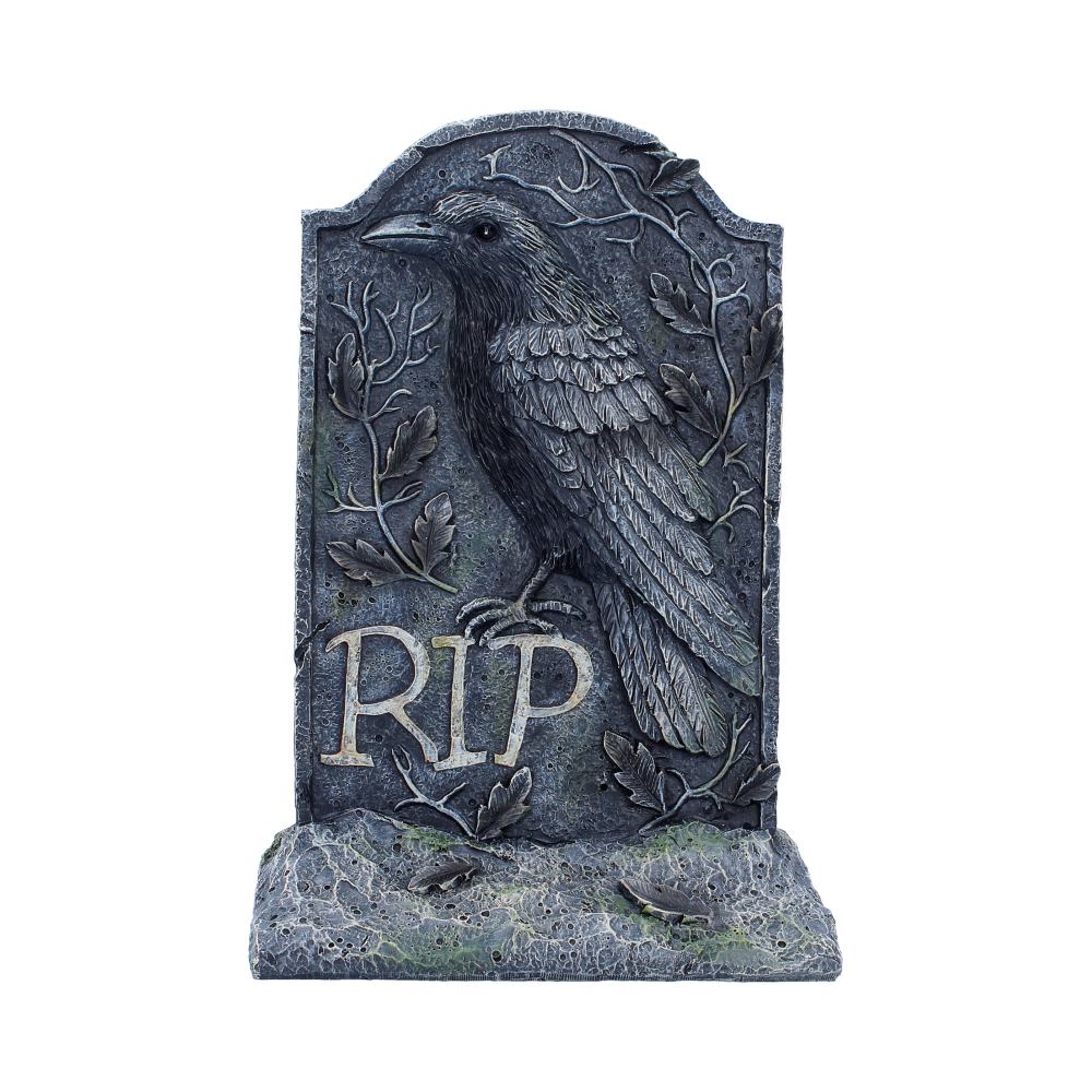 The Last Perch Gothic Raven Gravestone 25.3cm - Shop Figurines Medium (15-29cm) At Gift Moments - 2