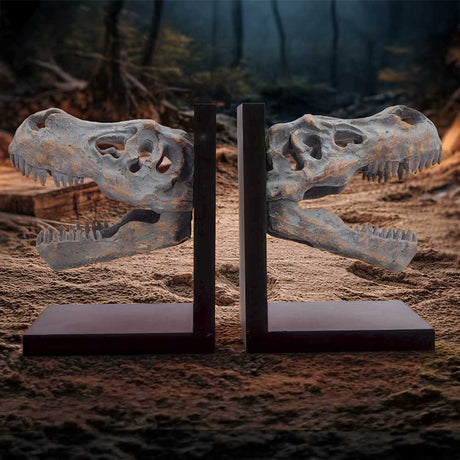 Tyrannossaurus Rex Skull Bookends 17.1cm - Shop Bookends At Gift Moments - 1