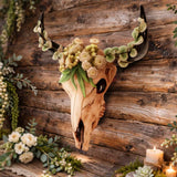 Floral Crown Skull Ornament 27.5cm - Shop Wall Hanging Sculptures At Gift Moments - 1