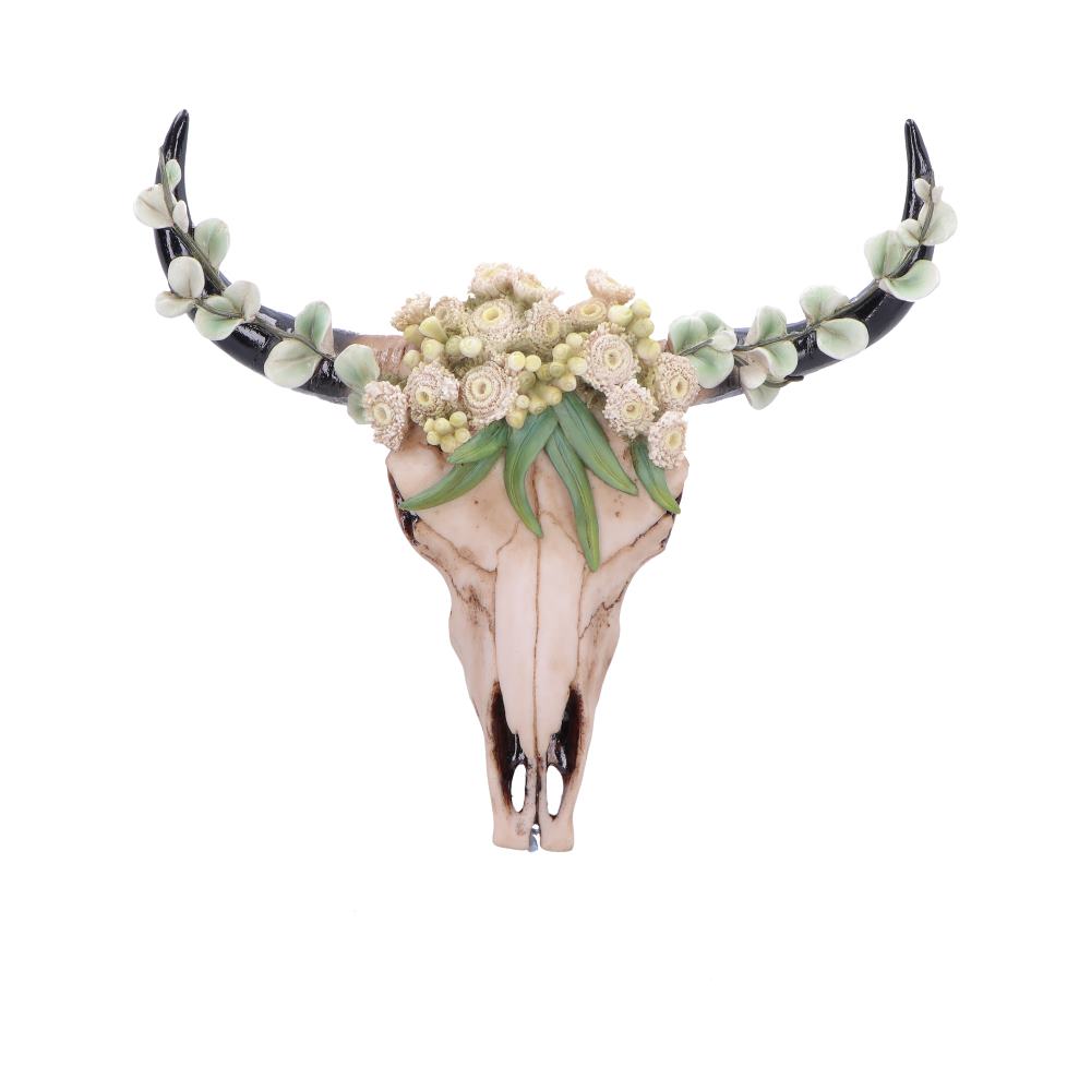 Floral Crown Skull Ornament 27.5cm - Shop Wall Hanging Sculptures At Gift Moments - 2