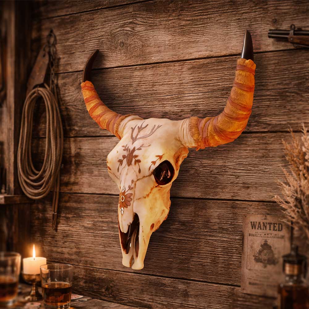 Spirit of the South Crown Skull Ornament 42.5cm - Shop Wall Hanging Sculptures At Gift Moments - 1