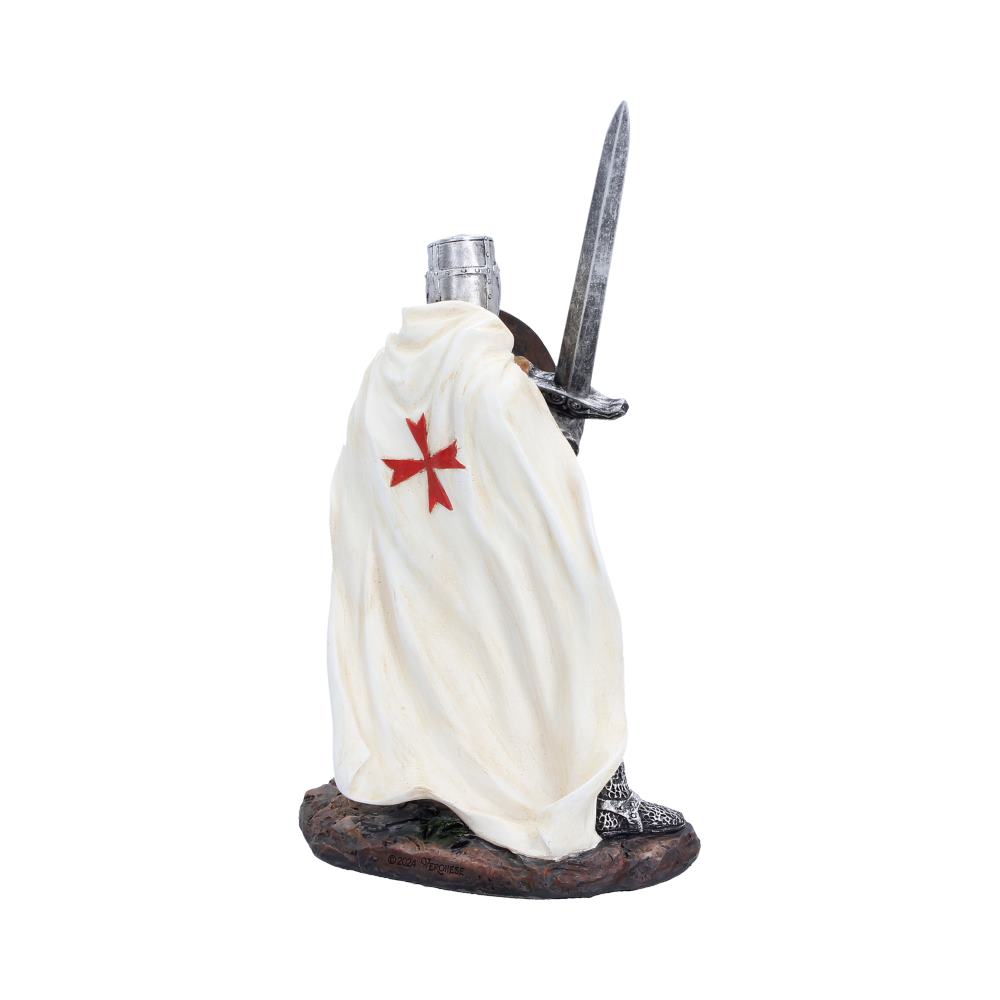 White Knight Templar Figurine 18.5cm - Shop Figurines Medium (15-29cm) At Gift Moments - 4
