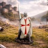 White Knight Templar Figurine 18.5cm - Shop Figurines Medium (15-29cm) At Gift Moments - 1