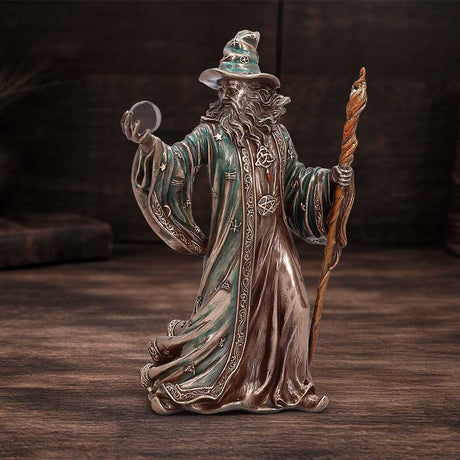 The Sorcerer Bronze Figurine 20cm - Shop Figurines Medium (15-29cm) At Gift Moments - 1