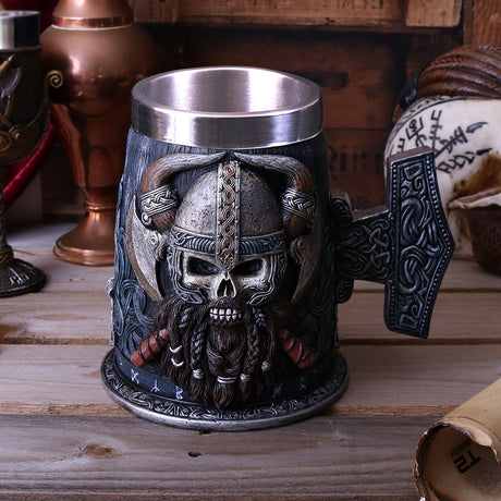 Danegeld Viking Tankard with removable stainless steel insert: 1 - Tankards By NN Designs