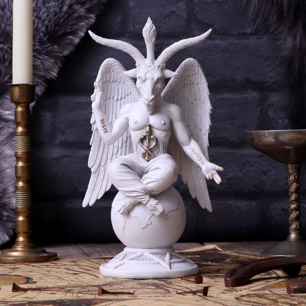 Dark Lord 26cm White Baphomet Figurine - Shop Figures & Collectables At Gift Moments - 1