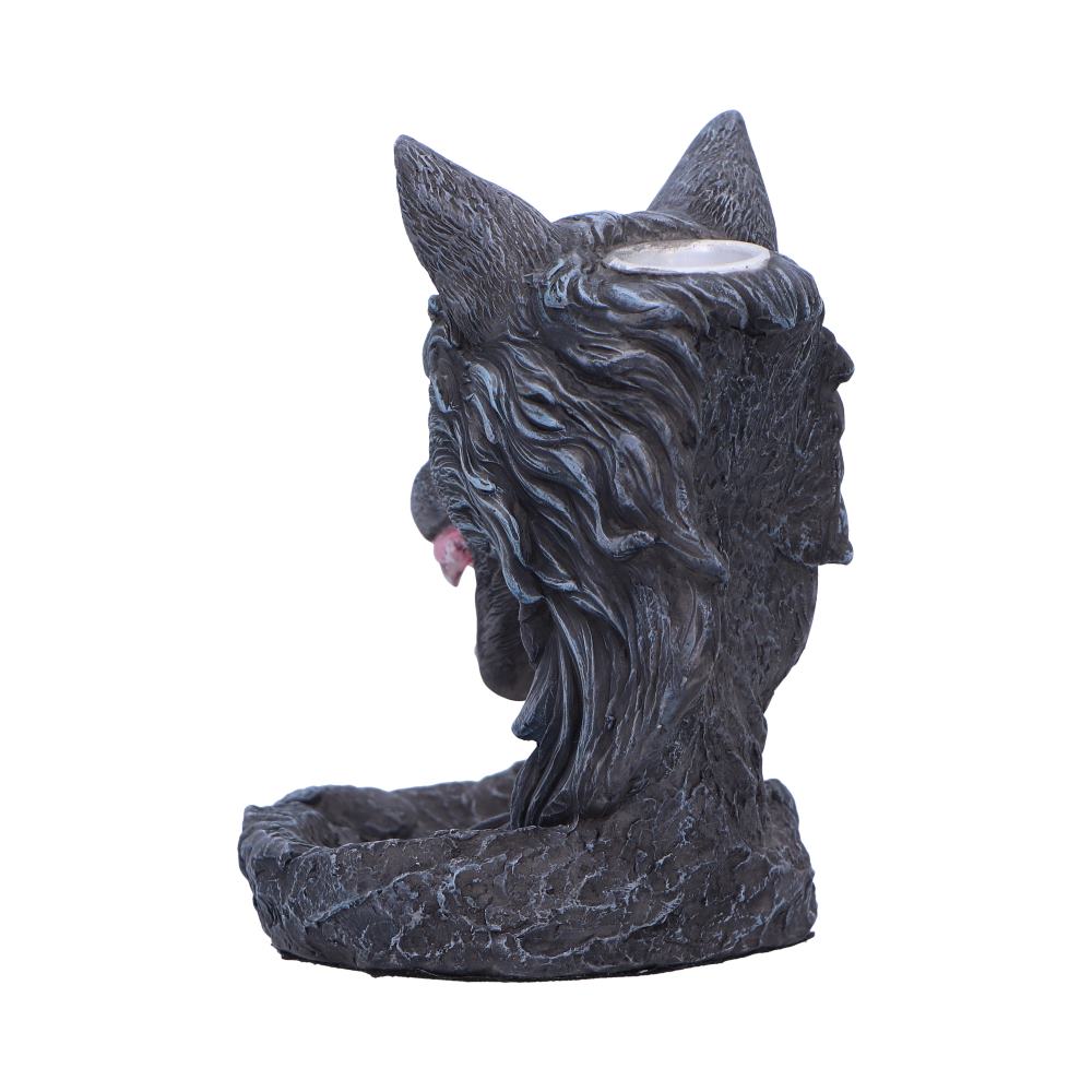 Dark Wolf Head Backflow Incense Burner 11.5cm: 3 - Incense Holders By Gift Moments