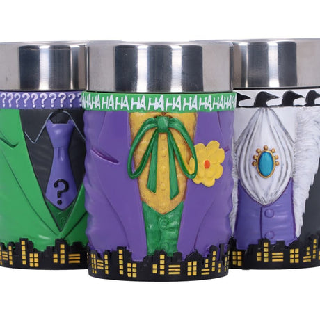 DC Batman Villain Mini Cup Set Joker Riddler and Penguin: 8 - Shot Glasses By Batman