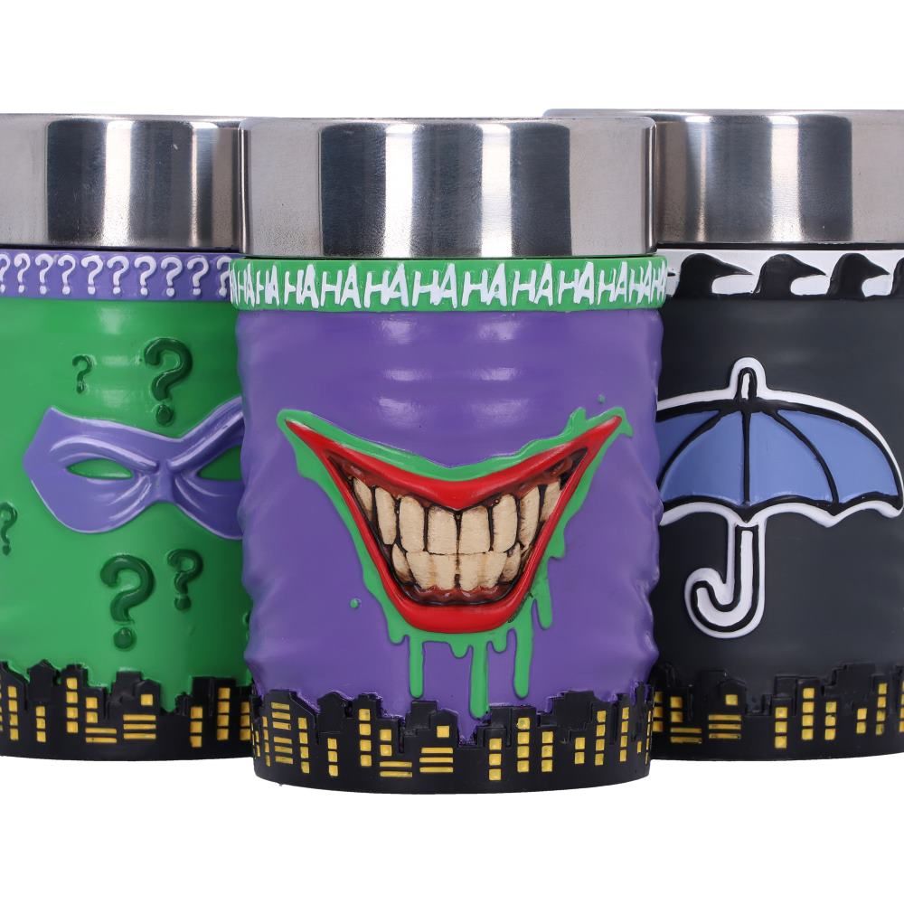 DC Batman Villain Mini Cup Set Joker Riddler and Penguin: 9 - Shot Glasses By Batman